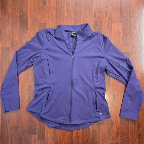 Woman's Spyder Active Full Zip Jumper Purple Size 2XL - Picture 1 of 5
